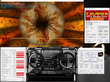 Stress test FurMark (PT 100%)