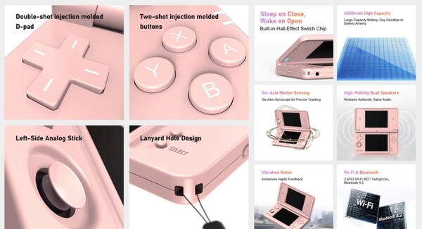 Anbernic RG DS Plus'ta entegre bir stylus bulunmaktadır.