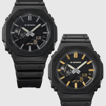 Casio G-Shock GA-2100LXB-1AJF ve GA-2100LXB-1A9JF (soldan sağa)