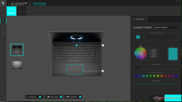 AlienFX RGB aydınlatma kontrolü