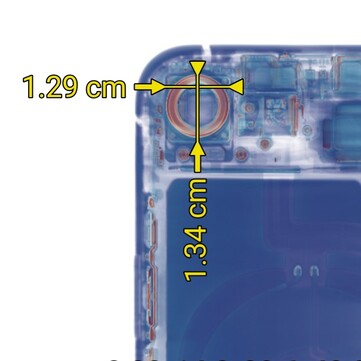 iPhone 16e'nin ana kamera modülünün boyutu