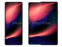 ABD patentine dayanan bir Samsung yuvarlanabilir telefonun resmi olmayan konsept görüntüsü.