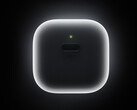 40W şarj cihazı, Apple AirPods'un şarj kutusuna benzer bir tasarıma sahip. Resimde: adaptöre bir bakış sunan bir tanıtım fotoğrafı.