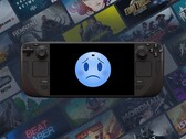 Steam Deck OLED üzgün yüz ifadesi gösteriyor