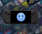 Steam Deck OLED üzgün yüz ifadesi gösteriyor