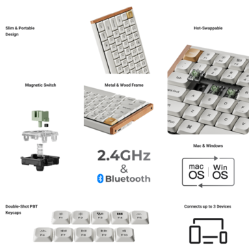 Keychron K3 HE kablosuz oyun klavyesi temel özellikleri