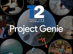 Take-Two hisselerinin düştüğünü gösteren Google Project Genie afişi
