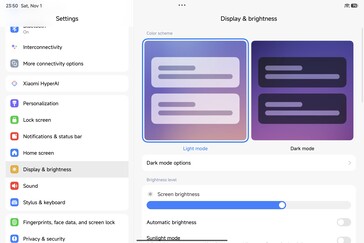 Xiaomi Pad 8 Pro: HyperOS 3 arayüzü