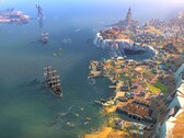 Humankind'deki binaları ve gemileri gösteren bir görsel; şu anda %90 indirimli.