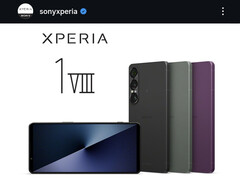 Resimde görülen akıllı telefon Xperia 1 VIII değil, Xperia 1 VII'dir.