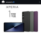 Resimde görülen akıllı telefon Xperia 1 VIII değil, Xperia 1 VII'dir.