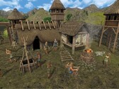 Dawn of Man'deki binaları gösteren bir resim.