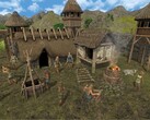 Dawn of Man'deki binaları gösteren bir resim.