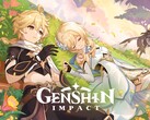Genshin Impact için hazırlanan ve Gezginler, Aether ve Lumine'nin yanı sıra Dainsleif'in de yer aldığı resmi ana görsel.