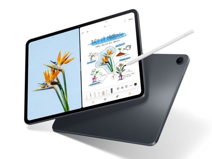 Oppo Pad 5, dünya çapında mevcut olan tek kaplama olan Yıldız Işığı Siyahı renginde.