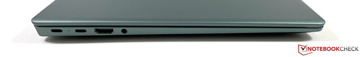 Sol taraf: 2x USB-C (DisplayPort, Güç Dağıtımı), HDMI 1.4b, 3,5 mm stereo