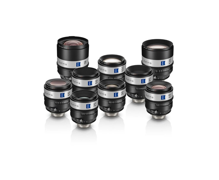 Zeiss Aatma full frame T1.5 sinema prime lens serisinde 18 mm ile 135 mm arasında değişen dokuz lens bulunuyor