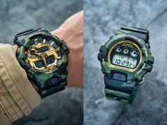 Casio G-Shock GA-700CMG-3AER (solda) ve DW-6900CMG-3ER (sağda).
