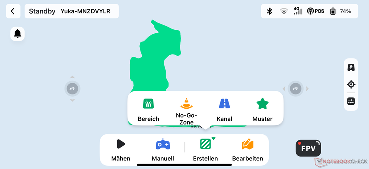 Kurulum ve haritalama Mammotion Yuka Mini testinde iyi çalıştı ve birçok olasılık sunuyor