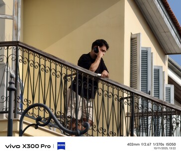 Vivo X300 Pro 400 mm tele dönüştürücü olmadan.