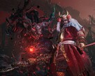 Nioh 3'te bir canavar ve samuray. 