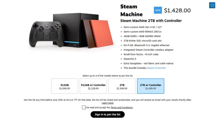 Steam Machine, Steam Mağazası'nda listelenmiştir.
