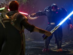 Star Wars Jedi oyunundan bir görüntü: Cal Kestis ve bir düşmanı gösteren Fallen Order. (Resim kaynağı: Steam)
