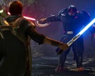 Star Wars Jedi oyunundan bir görüntü: Cal Kestis ve bir düşmanı gösteren Fallen Order. (Resim kaynağı: Steam)