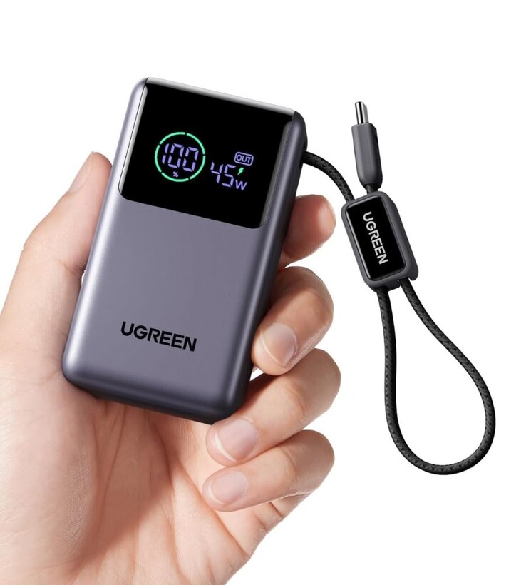 Ugreen Nexode Pro Güç Bankası (10.000mAh, 45W, Dahili Kablo)