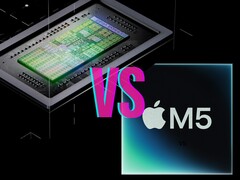 Nvidia'nın RTX Spark'ı ile Apple'ın M5 Pro'sunun karşılaştırması (görselde M5 ailesinden bir çip yer alıyor).