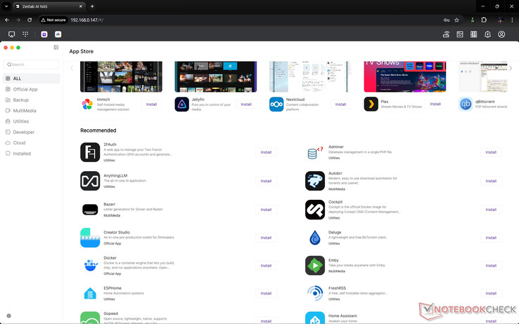 ZettOS'ta uygulama mağazası