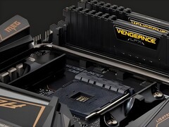 Corsair'in Vengeance RAM'i bir anakart üzerinde. (Resim Kaynağı: Corsair)