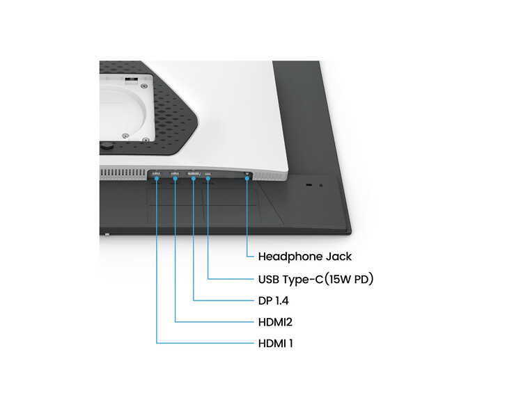 Monitörün fiziksel bağlantı seçenekleri arasında iki adet HDMI 2.1 bağlantı noktası ve bir adet DisplayPort 1.4 bağlantısının yanı sıra dahili çift 2W hoparlörler bulunmaktadır.