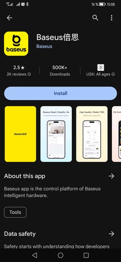 Baseus Google Play Store'da