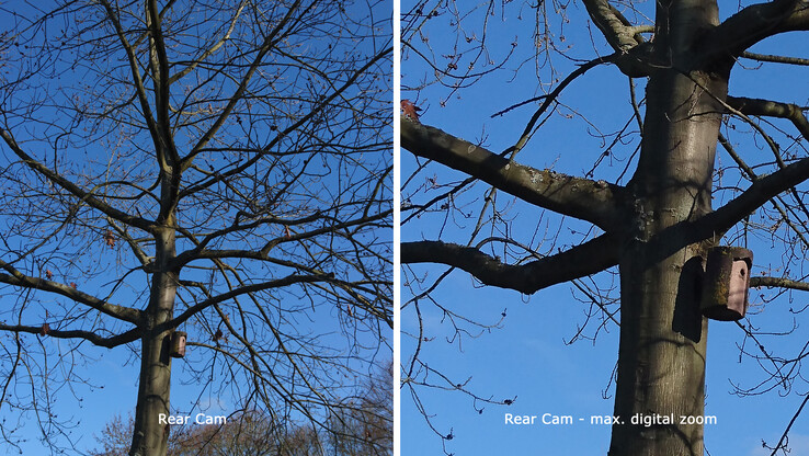 Comparison: no zoom vs. maximum digital zoom (primary camera)