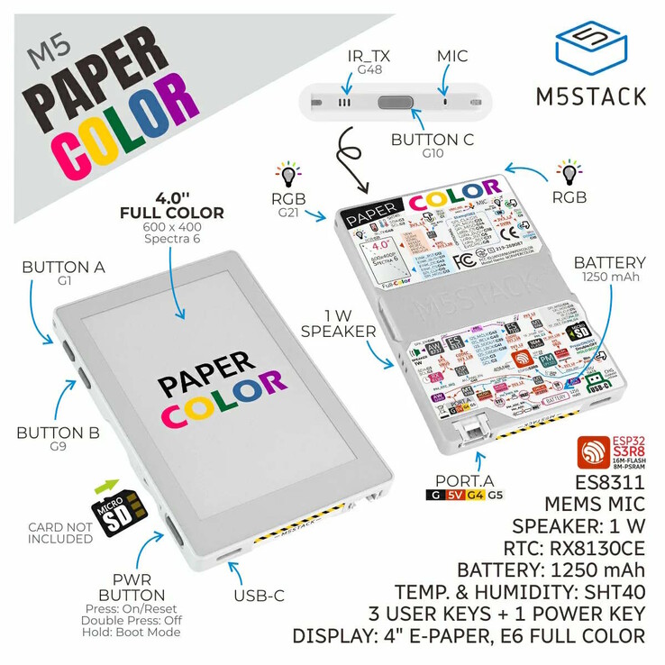 Hoparlör, mikrofon ve düğmeler yerleşiktir