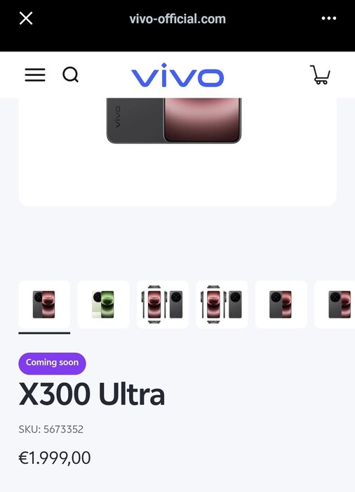 Vivo X300 Ultra görünüşe göre Avusturya, Almanya ve Macaristan'da yaklaşık 2.000 € karşılığında satılacak