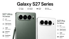 Tasarım eskizleri, Samsung Galaxy S27 Ultra ve Galaxy S27 Pro için yatay bir kamera düzeni öneriyor.