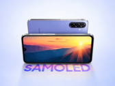 Mor renkte önden ve arkadan gösterilen Samsung Galaxy F70 5G