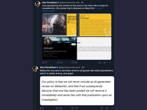Bluesky post about Resident Evil Requiem Yapay Zeka incelemesi