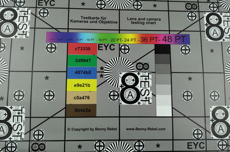 Photo of test chart