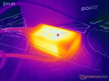 AC adaptörü zorlu yükleri çalıştırırken 46 C'nin üzerine ulaşır