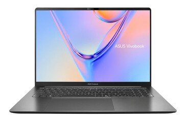 Asus Vivobook S16, ekranı açık halde önden gösteriliyor