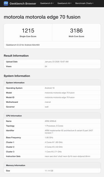(Resim kaynağı: Geekbench)
