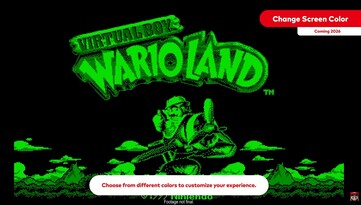 Ekran rengini değiştirmek için kullanıcıların Nintendo Virtual Boy'un kırmızı lens kapağını çıkarmaları gerekecektir. (Resim kaynağı: Nintendo)