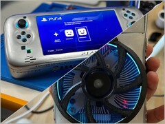 Arka tarafında GTX 750 fanı bulunan PS4 Portable V2.