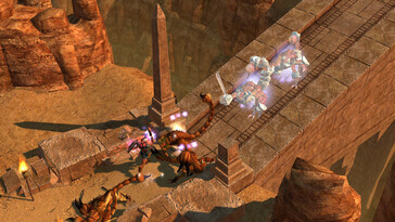 Resimde görülüyor: Titan Quest Anniversary Edition'dan bir oynanış ekran görüntüsü.