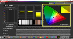 CalMAN ColorChecker (mod: sRGB, hedef renk uzayı sRGB)