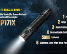 Nitecore P17iX, P27iX ile aynı özellikleri sunar, sadece daha küçük bir kafa ile