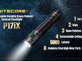 Nitecore P17iX, P27iX ile aynı özellikleri sunar, sadece daha küçük bir kafa ile